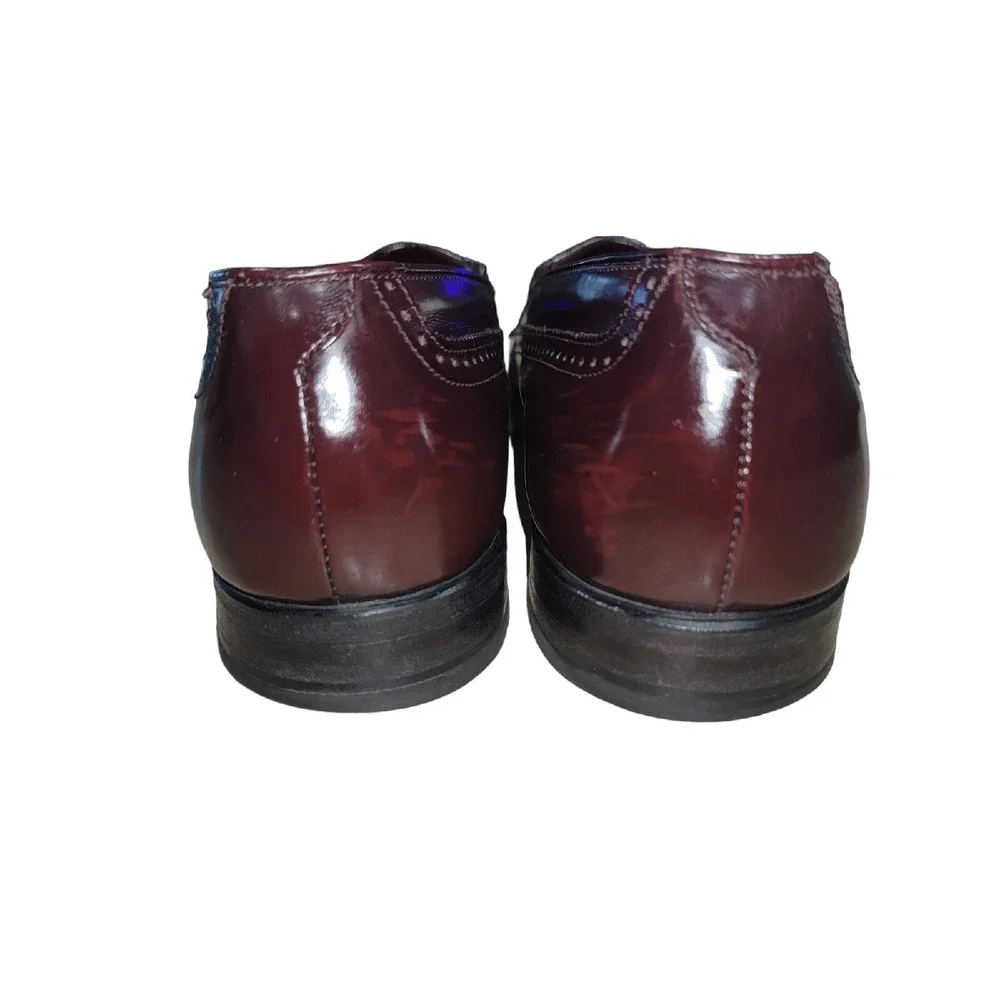 ET Wright Men's Burgundy‎ Wingtip Kiltie Tassel Loafers Dress Shoes Size 11.5 B